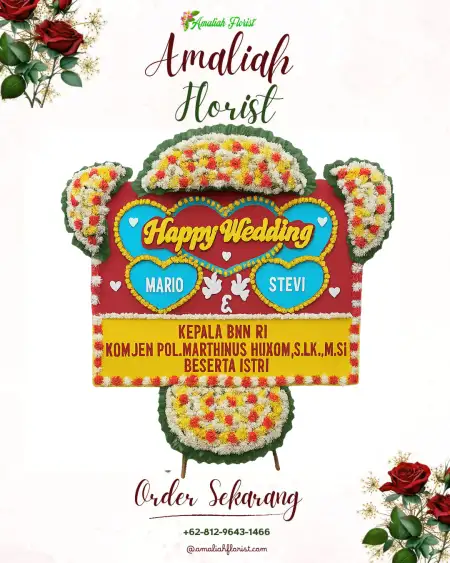 Papan Bunga Pernikahan Mejagong